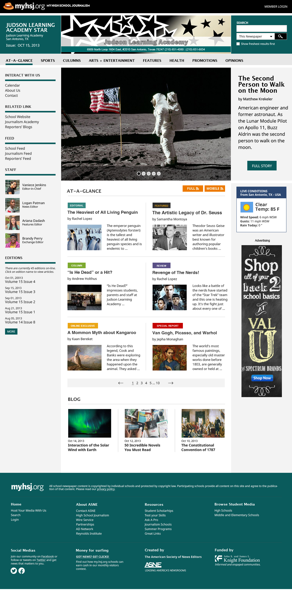 My High School Journalism - Newspaper Theme