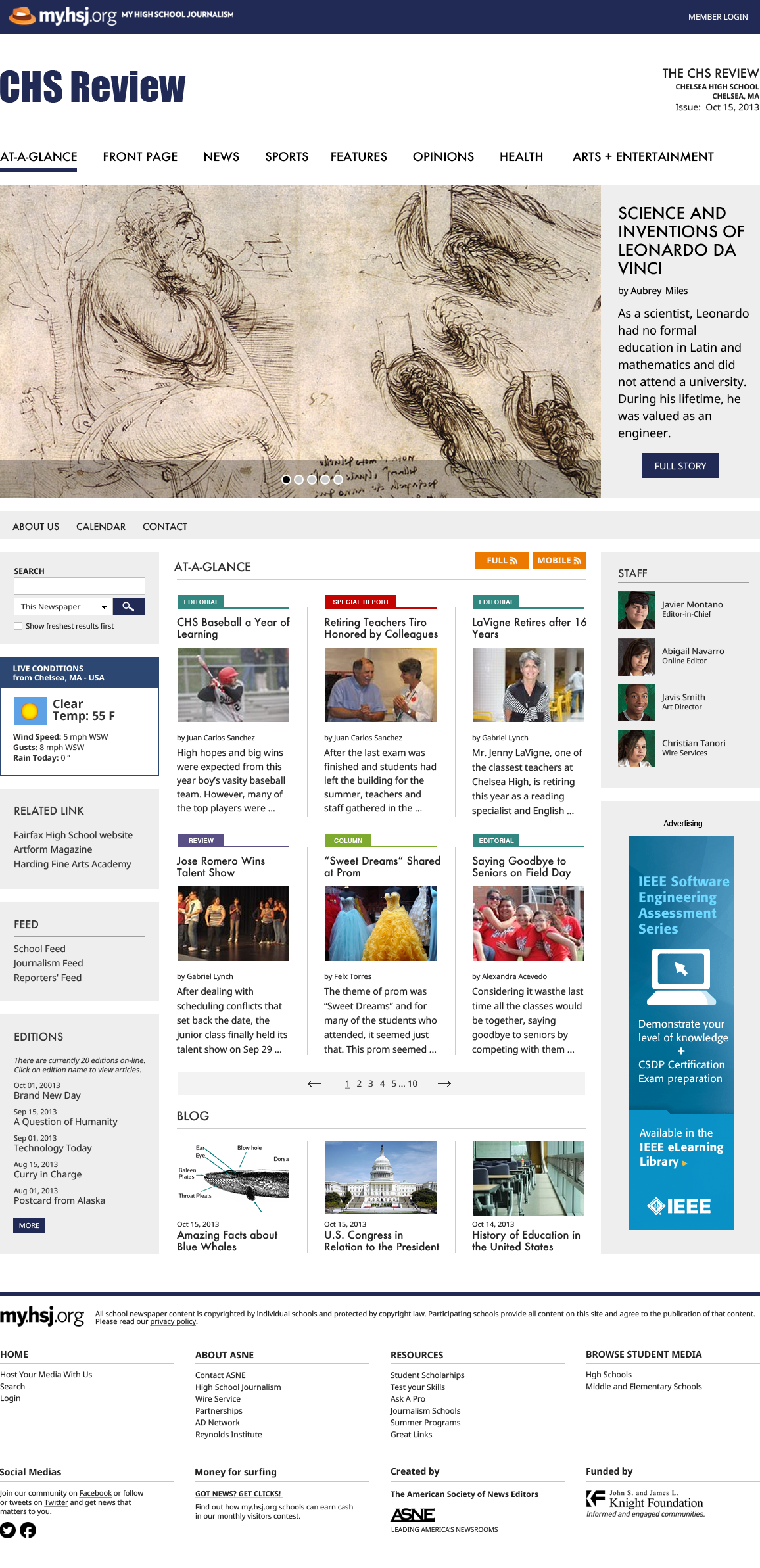 My High School Journalism - Newspaper Theme