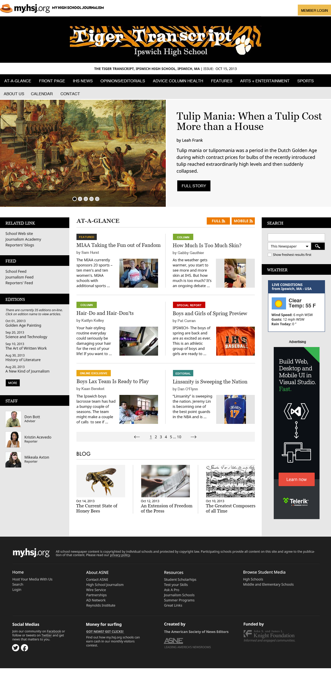 My High School Journalism - Newspaper Theme