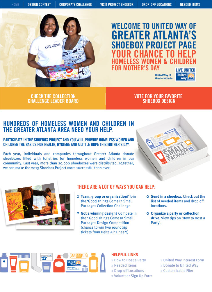 United Way of Greater Atlanta Project Shoebox Web Application